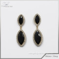 Fashion diamond jewelry wholesale factory black charm elegant onyx earrings